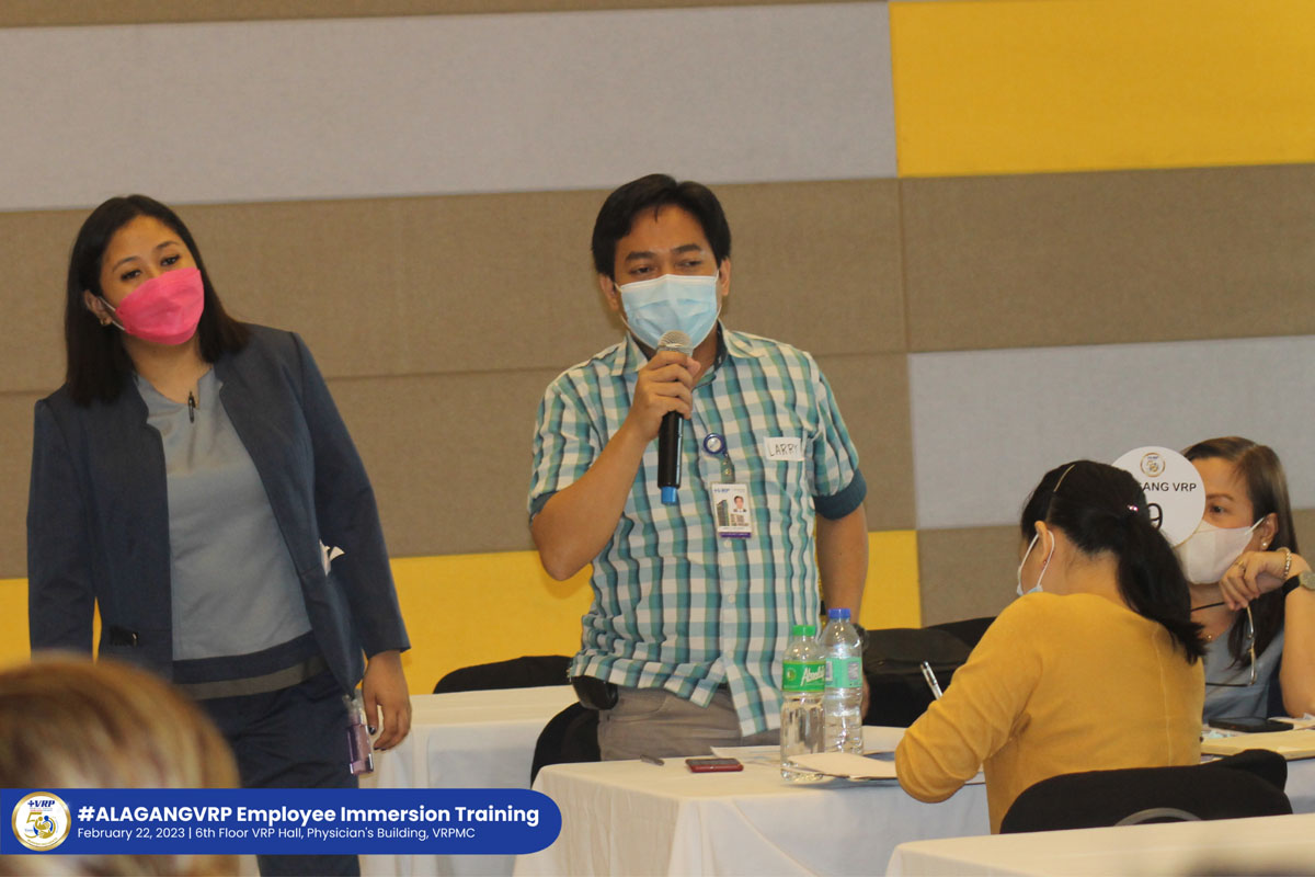 Alagang VRP Employee Immersion Training