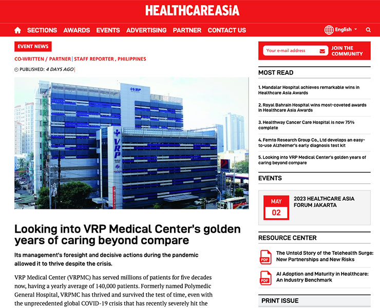 Looking into VRP Medical Center's golden years of caring beyond